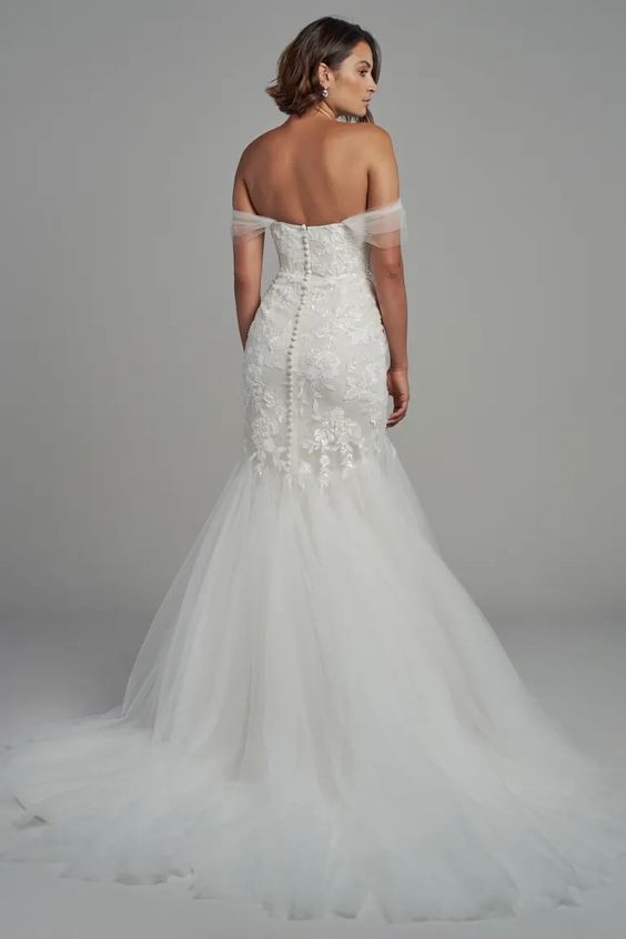 Jenny Yoo Adrienne Wedding Gown - Elegant Lace Bridal Dress for Bride, Perfect for Church Ceremony & Formal Reception