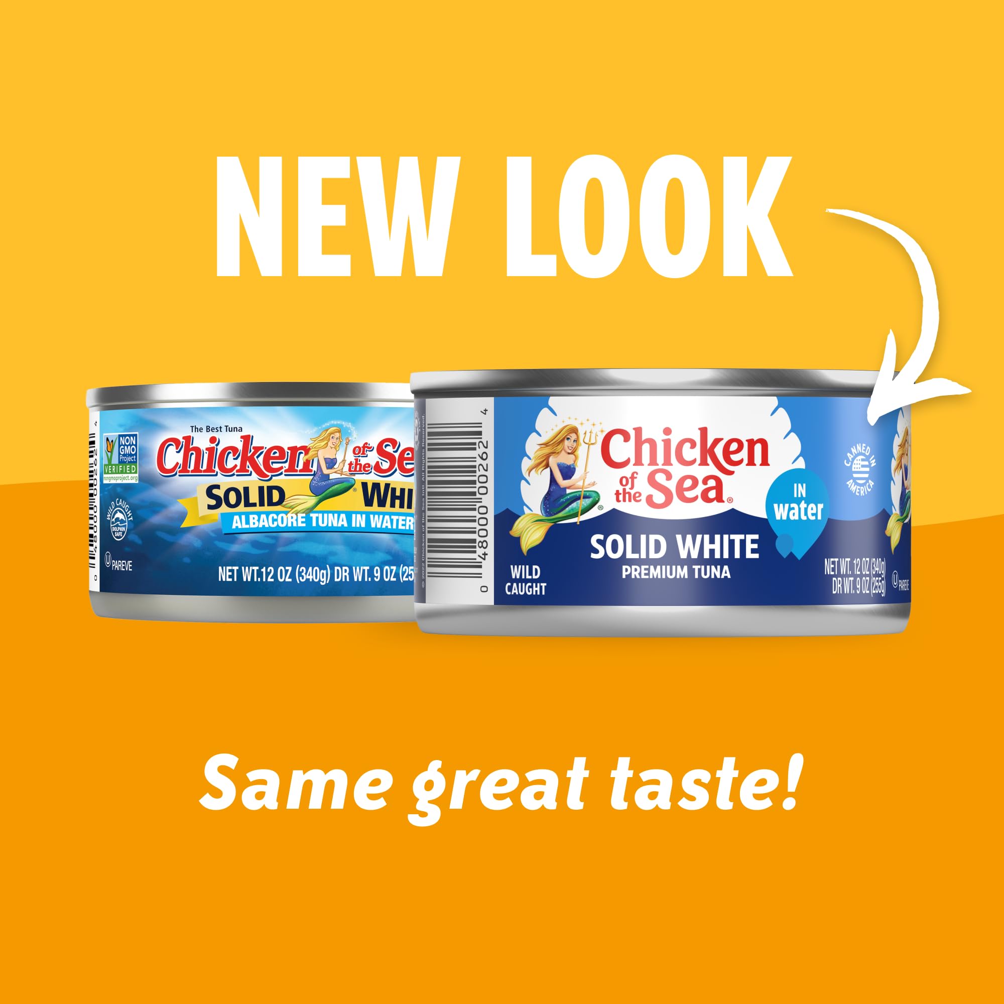 Premium Wild Caught Albacore Tuna in Water - Chicken of the Sea Solid White Tuna, 12 oz Can (Pack of 12) - Perfect for Salads, Sandwiches & Healthy Meal Prep