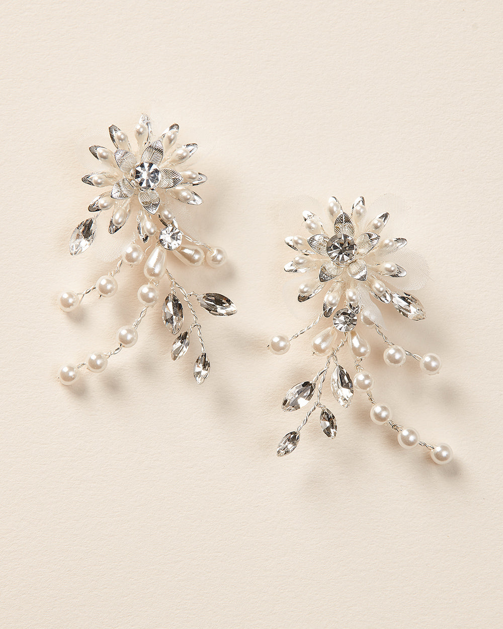 Neve Floral Earrings for Women - Elegant Handmade Dainty Flower Studs - Perfect for Weddings, Parties & Everyday Wear
