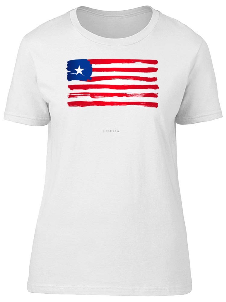 Smartprints Grunge Watercolor Liberia Flag T-Shirt for Men - Stylish Patriotic Graphic Tee for Casual Wear & Street Fashion