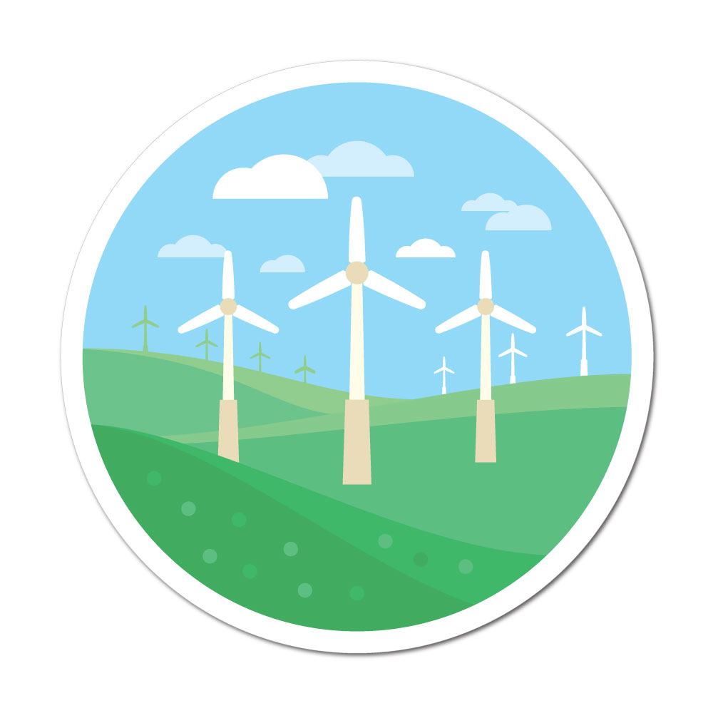 Eco Energy Sticker Decal - Waterproof Vinyl Decals for Laptops, Phones & Cars | Sustainable Solar Power Decoration for Home, Office & Gifts