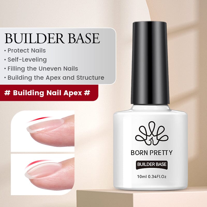BORN PRETTY 10ml Builder Base Gel for Nails - Strong Nail Extension & Repair Gel - Perfect for DIY Manicures & Professional Nail Salons