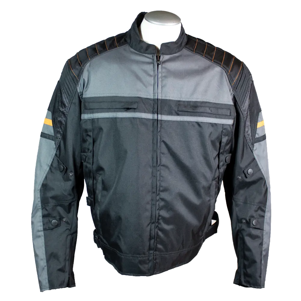 Open Road Men's Armored Textile Motorcycle Jacket - CE Certified Protective Gear for Safe Riding - Perfect for Commuting & Adventure Tours