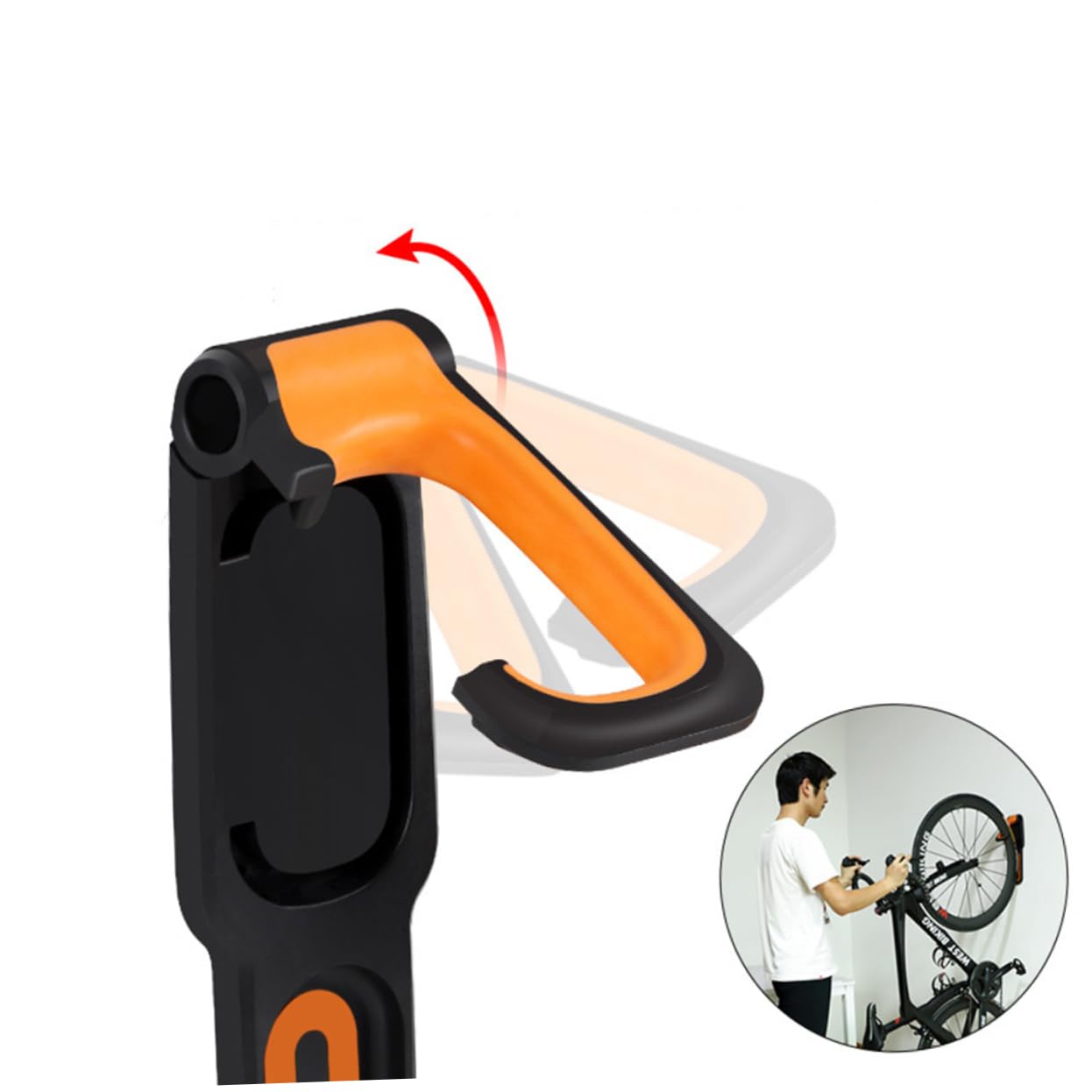 Happyyami 2-Pack Wall Mounted Bike Hooks - Heavy Duty Clothes Hanger Storage for Jackets, Hats & Bags - Perfect for Garage, Bedroom & Entryway Organization