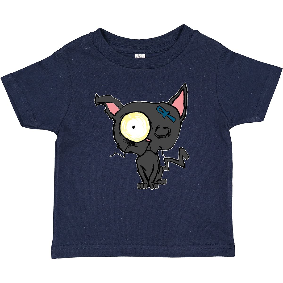 Goth Animals Pets Black Cat Baby T-Shirt | Cute Dark Theme Graphic Tee for Kids | Perfect for Halloween, Goth Parties & Alternative Fashion