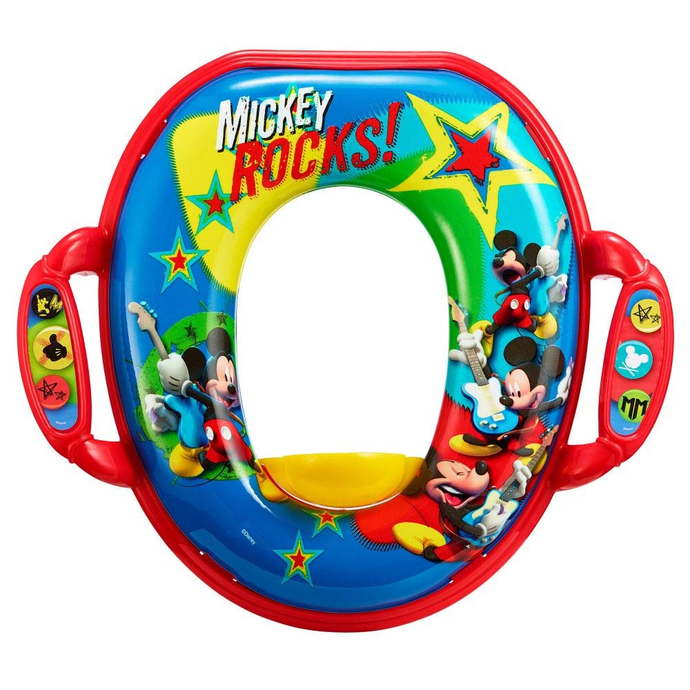 The First Years Mickey Mouse Soft Potty Seat for Toddlers - Disney Baby Training Toilet with Non-Slip Base - Perfect for Potty Training Boys & Girls at Home or Travel
