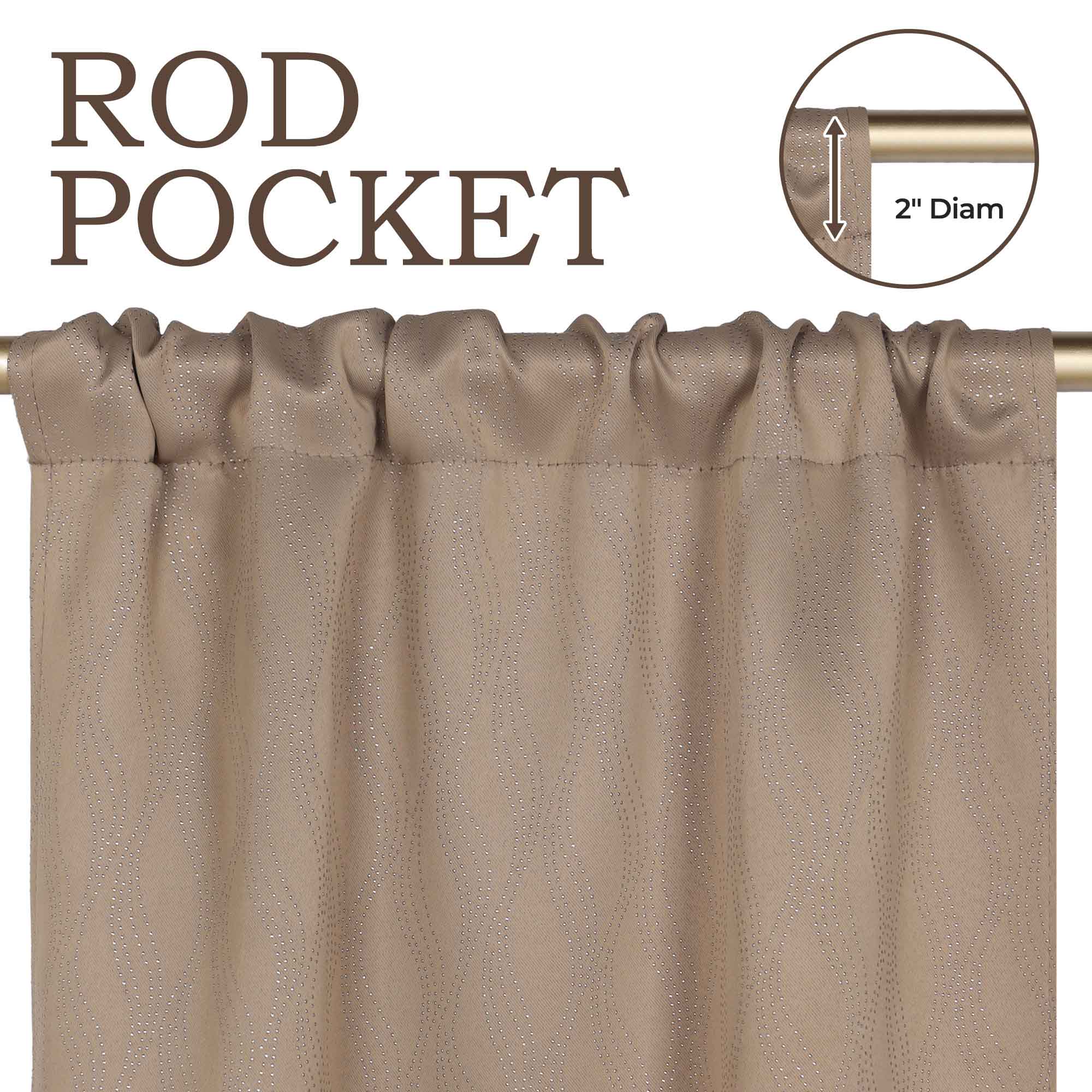 Zuri Textured Washable Blackout Curtains for Bedroom - Thermal Insulated Room Darkening Window Drapes (Set of 2 Panels) - Perfect for Nursery, Home Theater & Light Sleepers