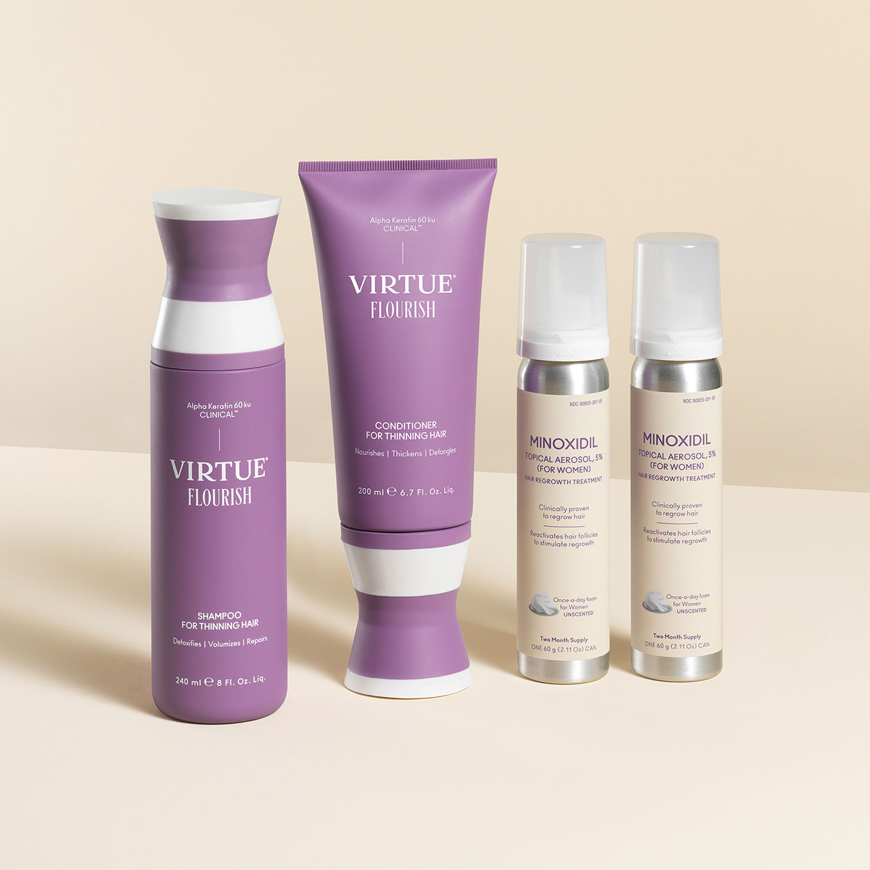 Flourish Nightly Intensive Hair Growth Treatment for Thicker & Longer Hair - 90 Day Supply | Perfect for Nighttime Hair Care Routine & Scalp Nourishment