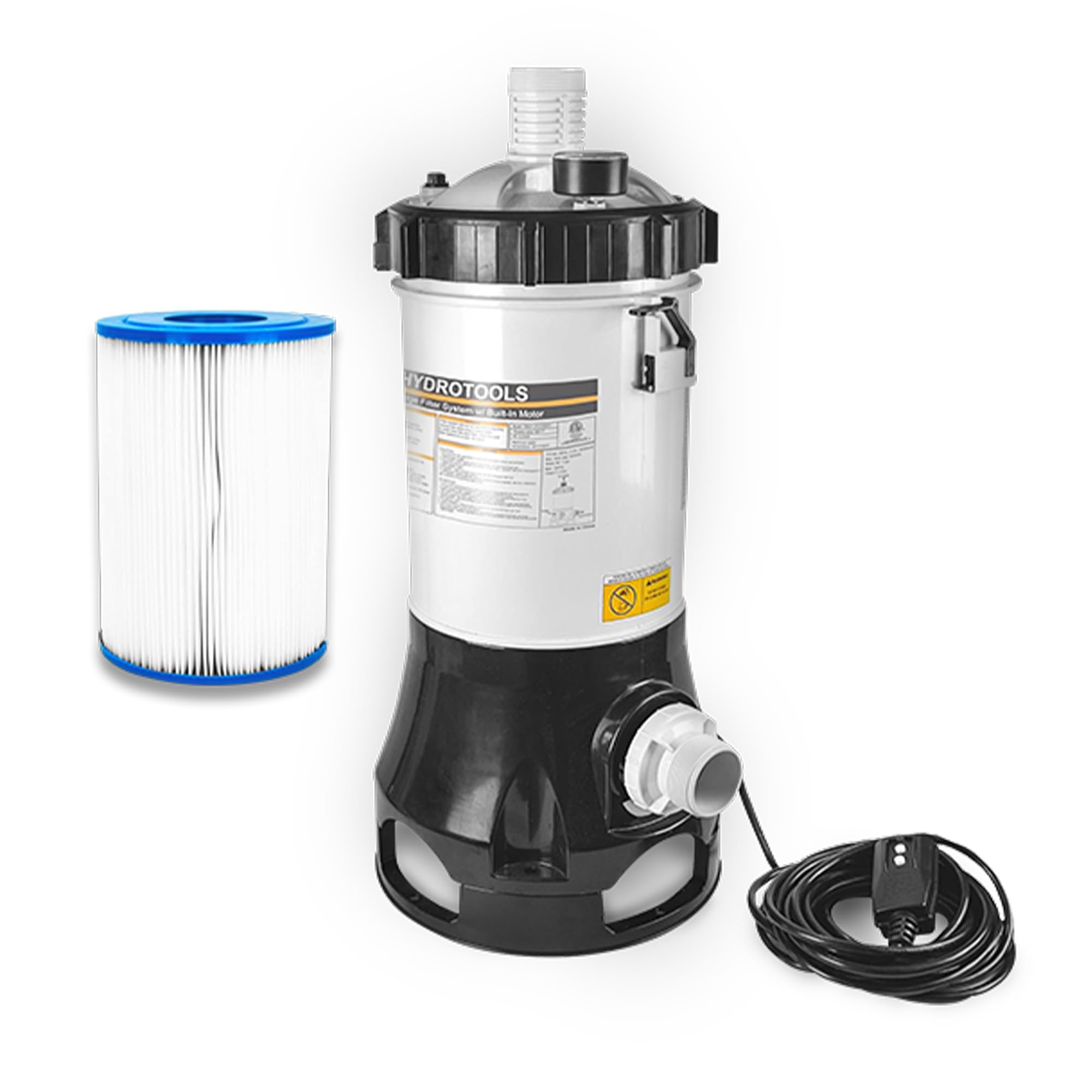 SWIMLINE HYDROTOOLS Above-Ground Pool Cartridge Filter System with 0.25 HP Pump | 25 Sq Ft Filtration Area | Ideal for Pools up to 5500 Gallons | Perfect for Backyard Swimming Pools & Summer Water Maintenance