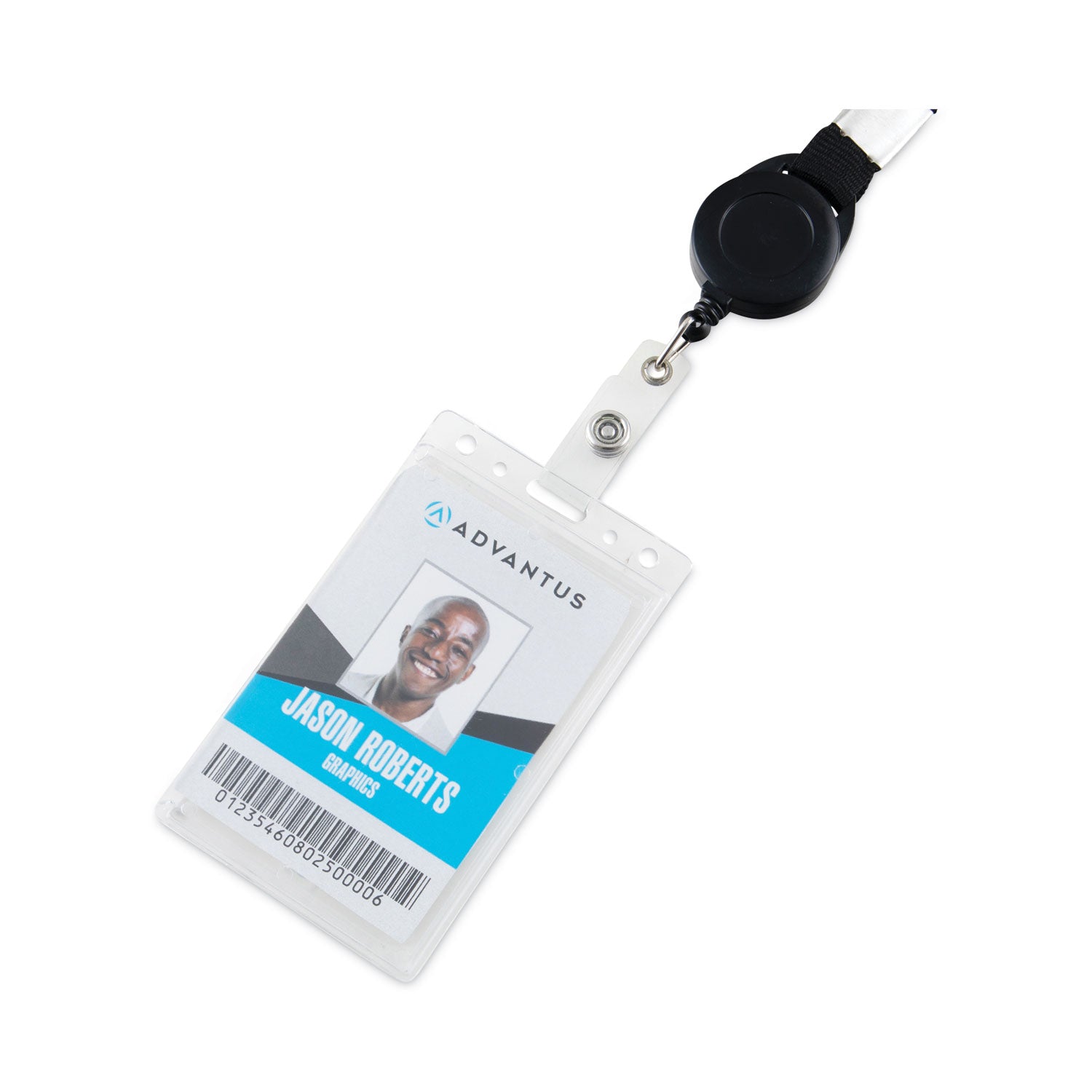 Advantus Frosted Vertical Badge Holders - 2.5 x 4.13 Inch Rigid ID Card Holders with 2.13 x 3.38 Insert (25/Box) - Perfect for Workplace Security, Events & Conferences