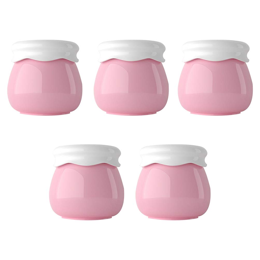 Beaupretty 5-Piece Empty Cream Jars Set - Mini Travel Lotion Bottles with Lids - Refillable Cosmetic Containers for Makeup, Skincare & DIY - Perfect for Home, Salon & On-the-Go Use