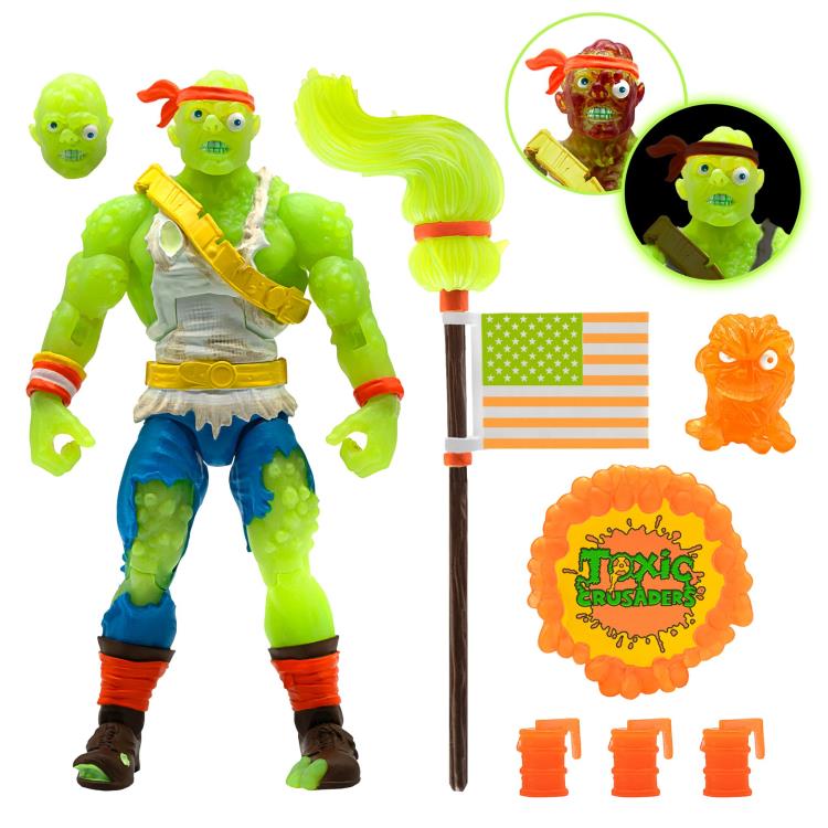 Toxic Crusaders ULTIMATES! Toxie (Radioactive Red Rage) Action Figure - Collectible Toy for Fans, Horror Movie Merchandise & 90s Nostalgia - Perfect for Display, Gifts, and Pop Culture Collections