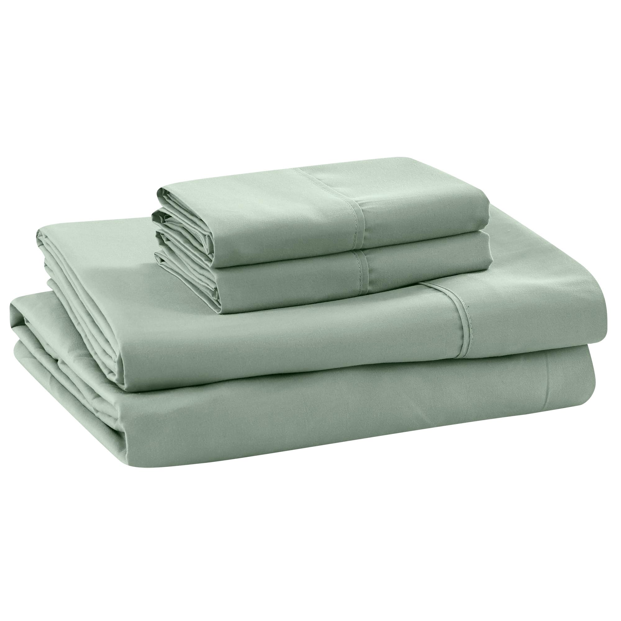 Luxury Soft Microfiber Bed Sheets Set - Breathable Deep Pocket Fitted Sheet, Flat Sheet & Pillowcases - Seafoam King Size for Comfortable Sleep - Perfect for Master Bedroom, Guest Room & Vacation Homes
