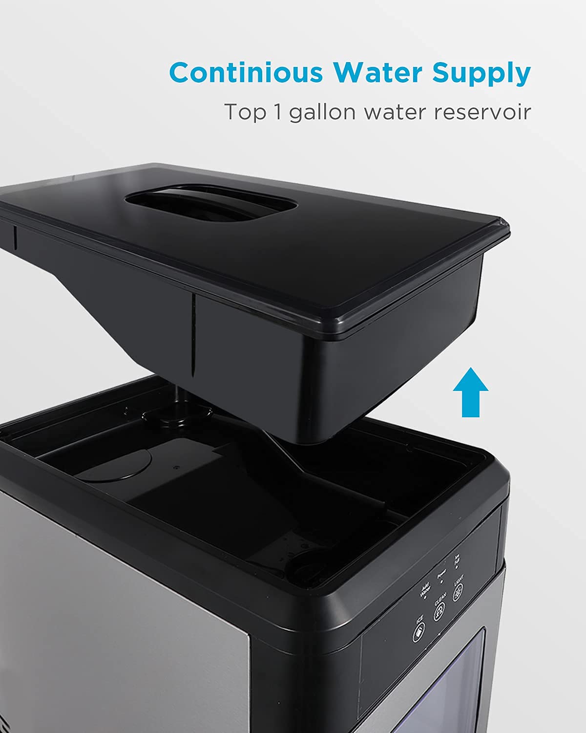 Portable Chewable Nugget Ice Maker Machine - 44lbs/Day, Self-Cleaning Countertop Ice Maker for Home, Office, and Commercial Use - Perfect for Cocktails, Smoothies, and Beverages