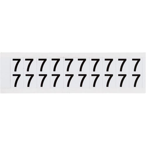 Brady 9712-7 97034 97 Series Indoor/Outdoor Number and Letter Cards - Pack of 50 - Durable for Address Signs, Mailboxes, and Storage Organization