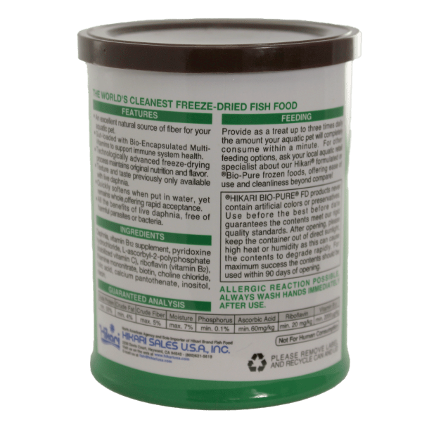 Hikari Freeze Dried Daphnia - Premium Fish Food for Tropical & Goldfish - High Protein Natural Treat for Aquarium Fish - Perfect for Feeding Betta, Guppies & Angelfish