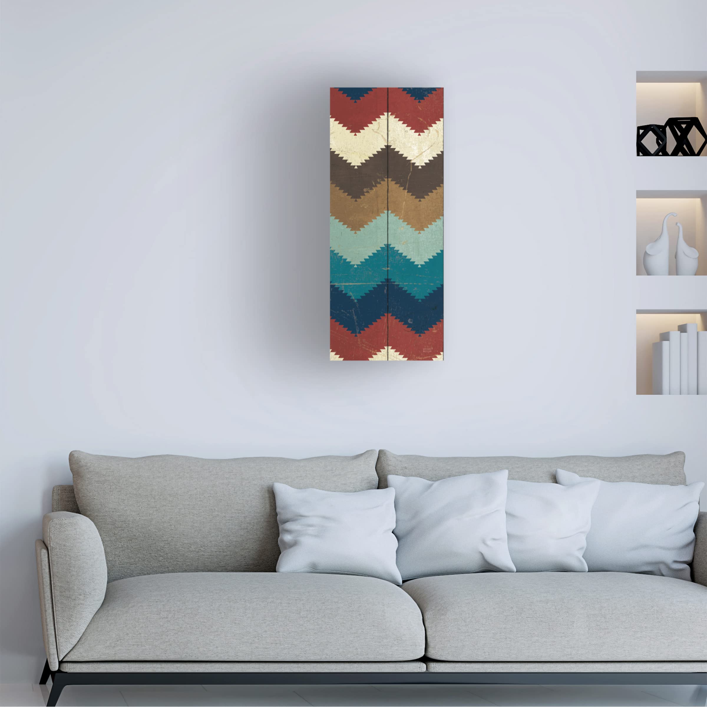 Michael Mullan Native Tapestry Panel I Canvas Art Print - Handmade Wall Decor for Living Room, Bedroom & Office | Trademark Fine Art Collection