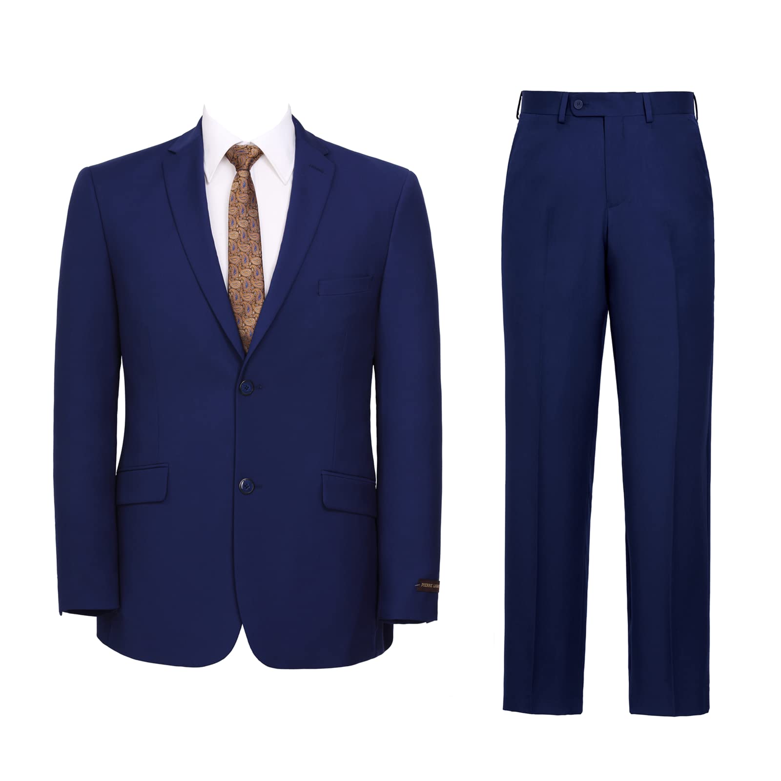 Men's Slim Fit 2-Piece Suit Set - 2-Button Business Blazer & Dress Pants | Formal Office Wear, Wedding Attire & Professional Outfits