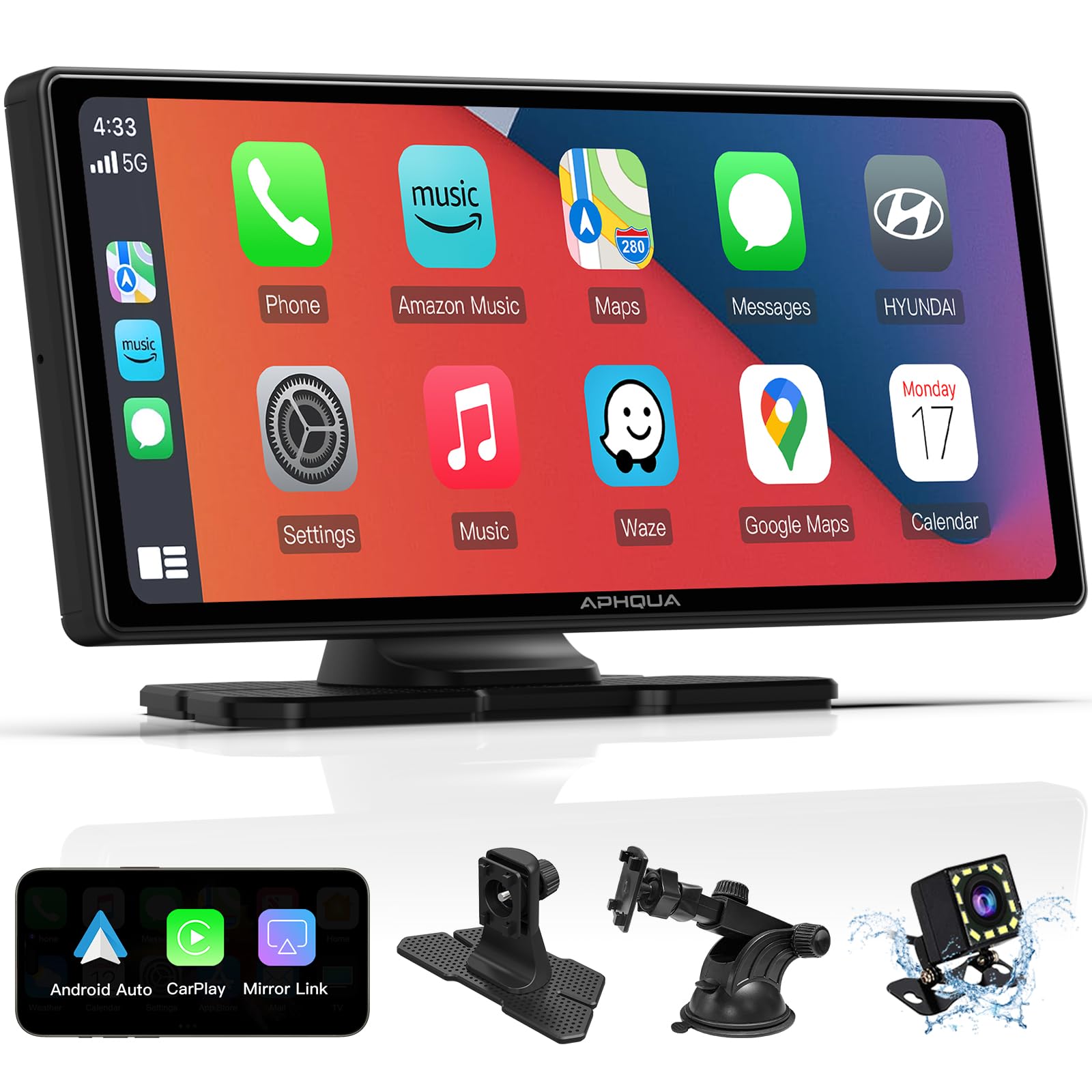 2024 Wireless Portable CarPlay & Android Auto Box with 9.26