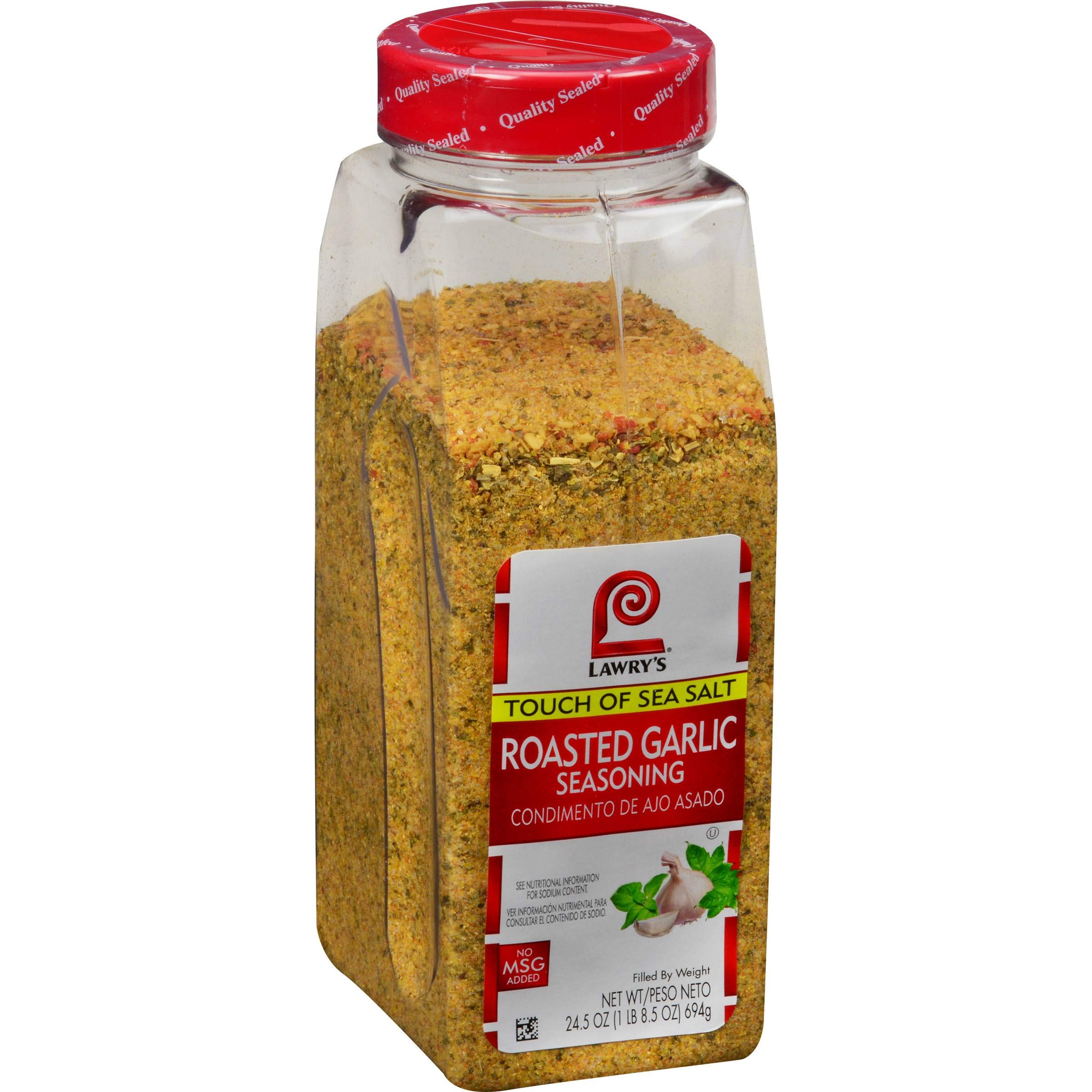Lawry's Roasted Garlic & Sea Salt Seasoning Blend - 24.5 oz (6 Pack) | Premium All-Purpose Spice for Grilling, Roasting & Everyday Cooking