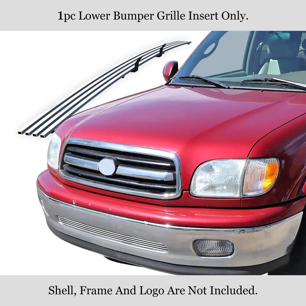 APS Chrome Billet Front Grille Insert for 1999-2002 Toyota Tundra - T65484A - Lower Bumper Replacement & Style Upgrade for Off-Road & Custom Truck Builds