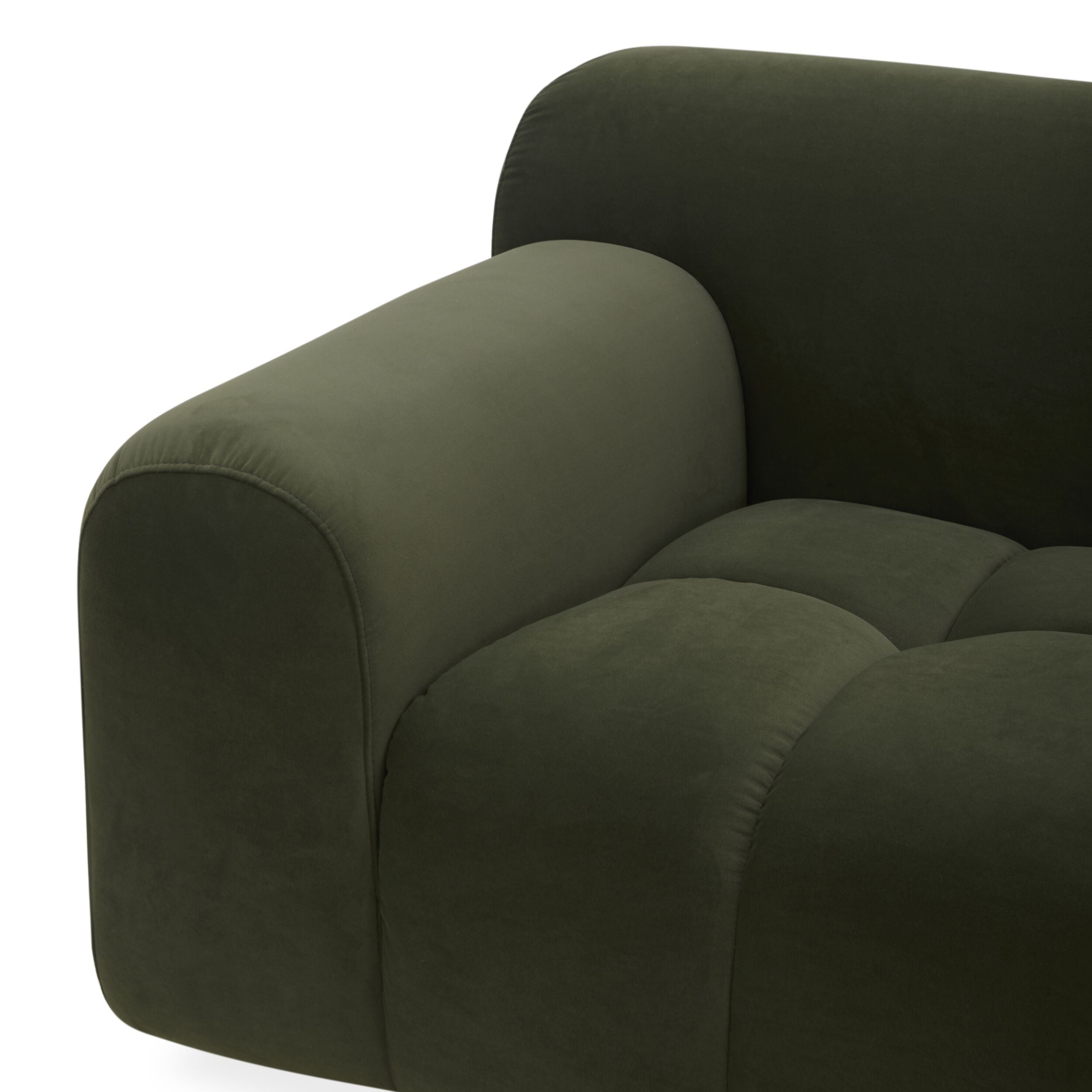 Premium Alexis 2.5 Seater Velvet Sofa with Eucalyptus Wood Frame - Modern Living Room Furniture for Small Spaces & Cozy Apartments