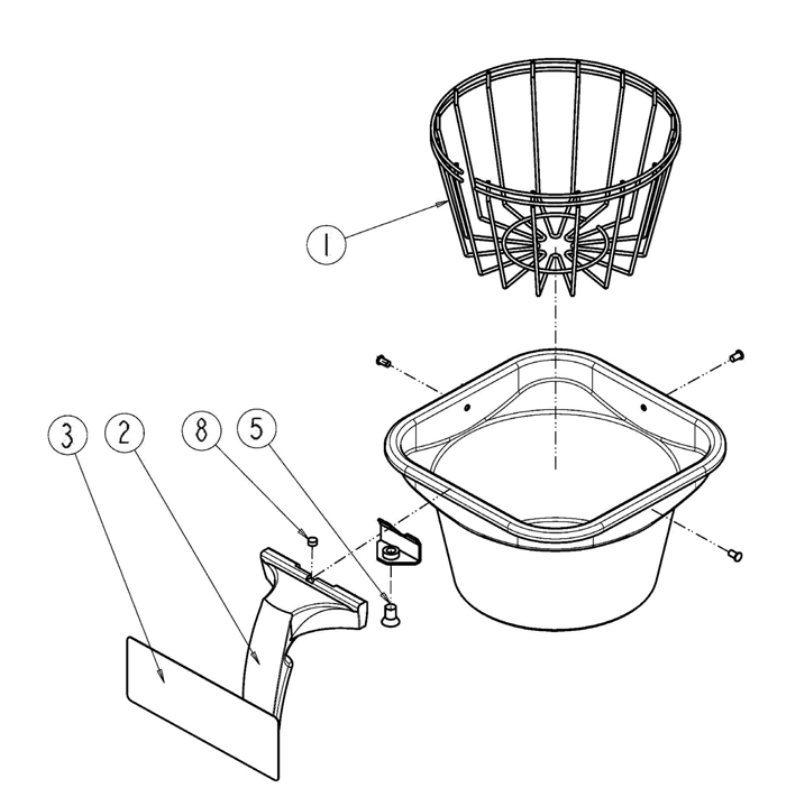Fetco 13 x 5 Inch Commercial Grade Stainless Steel Coffee Brew Basket with 0.218
