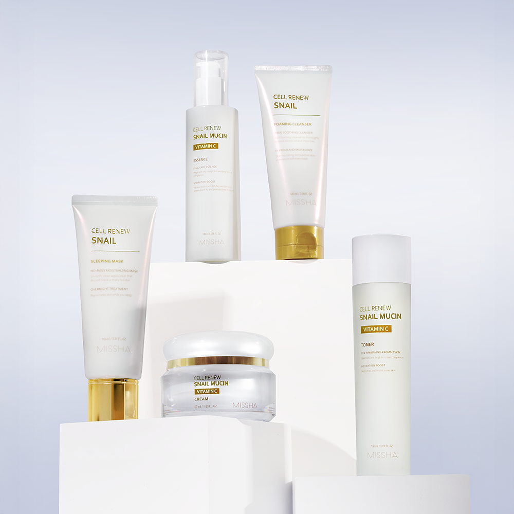 Snail Mucin Skincare Set - Korean Beauty Essence & Moisturizer for Anti-Aging & Hydration | Daily Face Care Routine for Glowing Skin