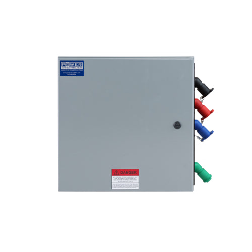400A 208V Threaded Post Camlock Connection Box - Heavy Duty Electrical Power Distribution for Construction & Industrial Use