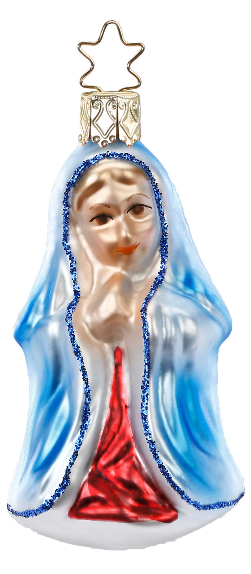 Mary, Jesus, Joseph - Holy Family 10154S020 IGM German Glass Christmas Ornament - Perfect for Tree Decorations, Holiday Gifts & Nativity Displays
