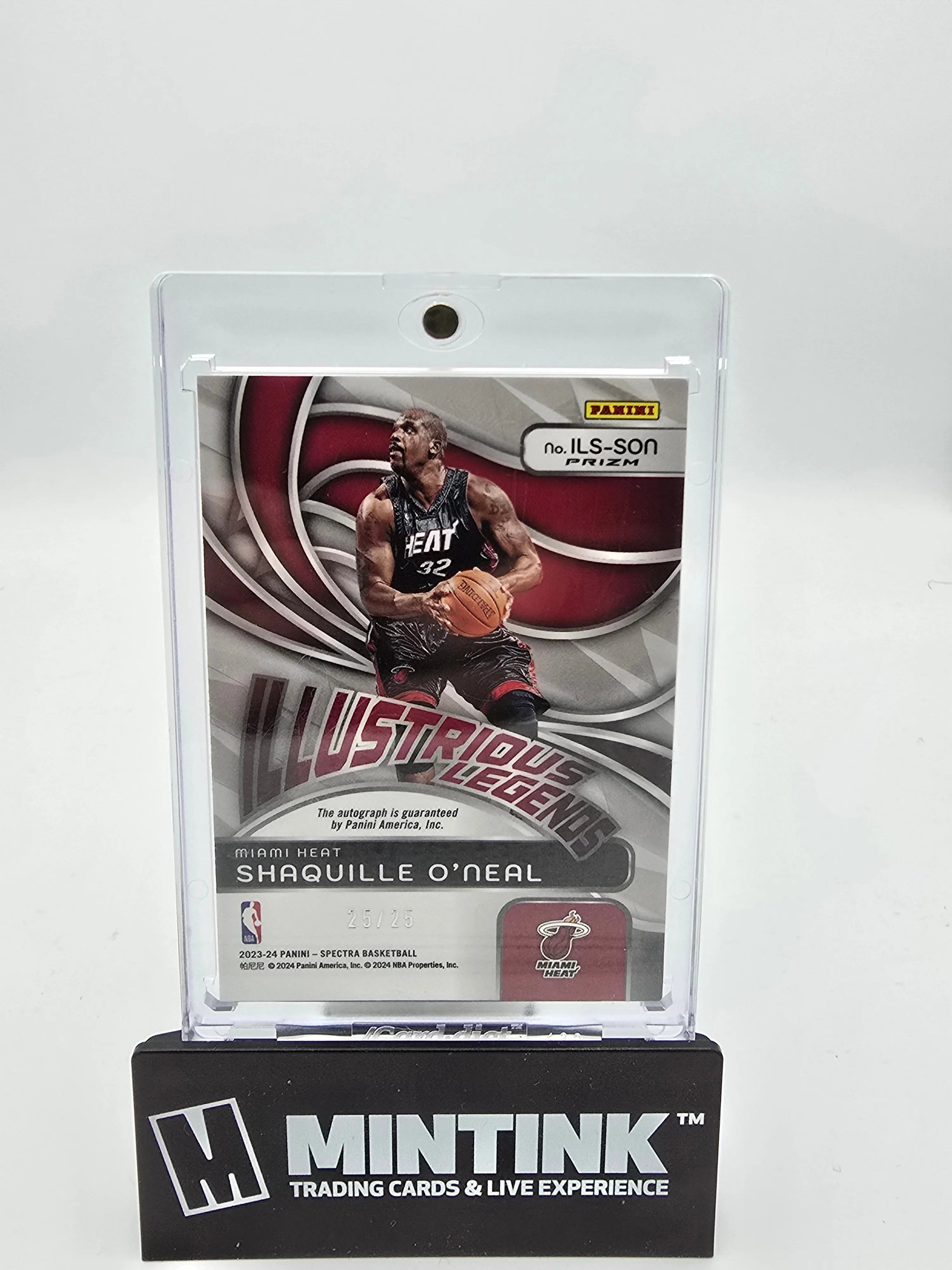 2023-24 Panini Spectra Basketball Shaquille O'Neal Illustrious Legends Autograph Card 25/25 - Rare Collectible for NBA Fans & Sports Memorabilia Enthusiasts - Perfect for Display, Investment, and Gifting
