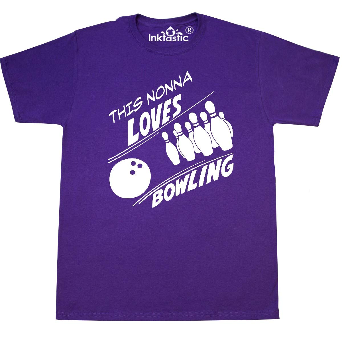Inktastic 'This Nonna Loves Bowling' Graphic T-Shirt - Funny Bowling Enthusiast Tee for Women - Perfect for Bowling Nights, Birthday Gifts & Casual Wear