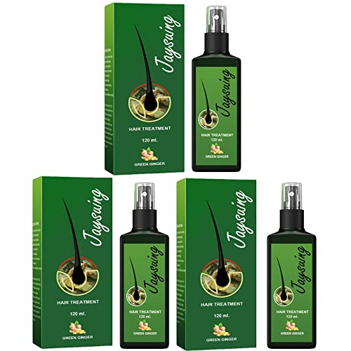 120ml Hair Growth Serum for Men - Natural Herbal Hair Regrowth Treatment for Thicker Beard & Sideburns - 100% Plant-Based Formula (3 Pack) - Promotes Healthy Hair Follicles & Faster Growth for Daily Use