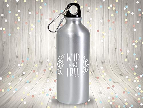 Wild and Free Vinyl Decal Sticker - White 4.5 x 3.3 Inch - Made in USA - Waterproof for Car Windows, Laptops, Tablets, Water Bottles - Perfect for Personalizing Devices, Home Decor & Gifts