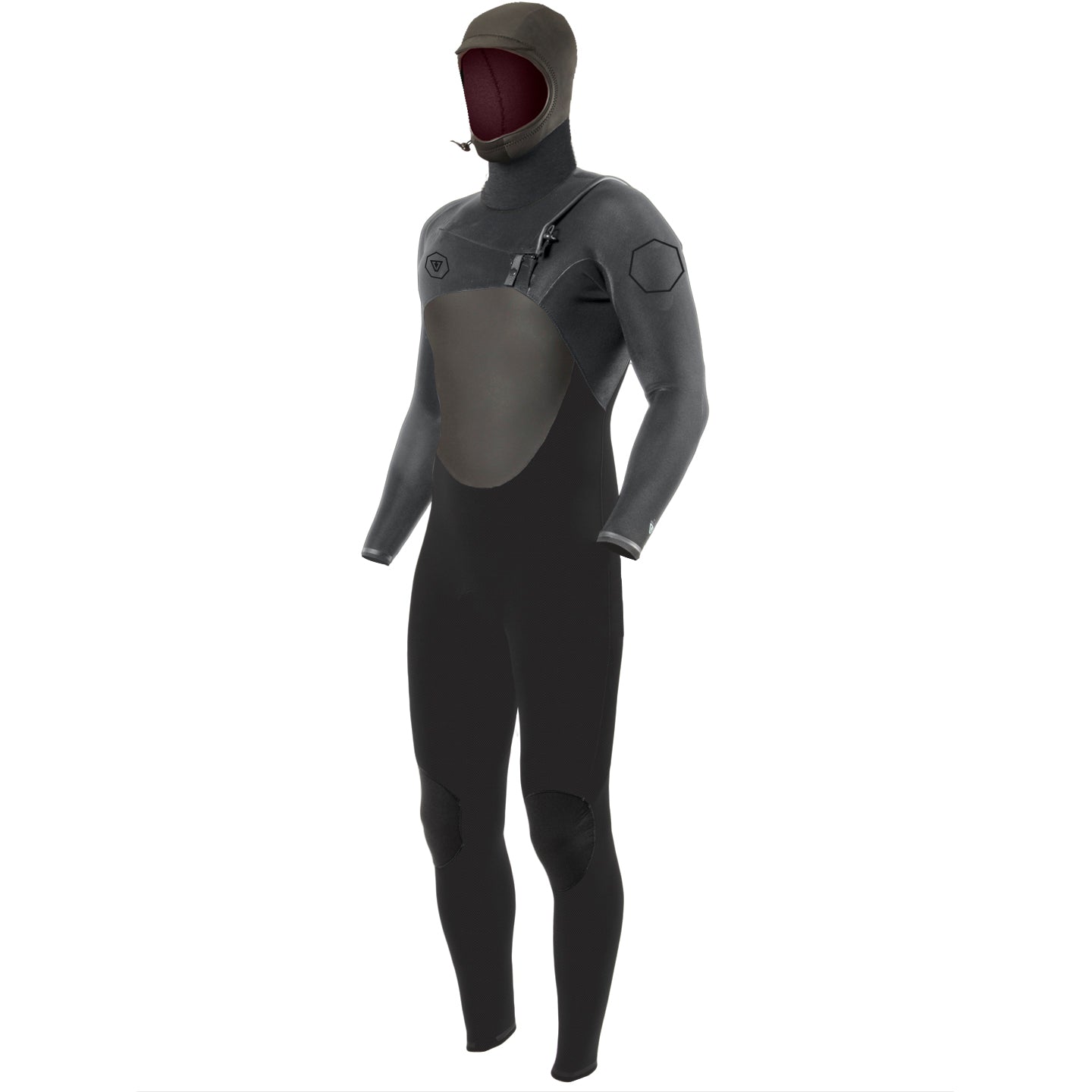 Vissla High Seas II 5/4mm Men's Hooded Chest Zip Full Wetsuit - Charcol - Surfing, Diving & Cold Water Activities
