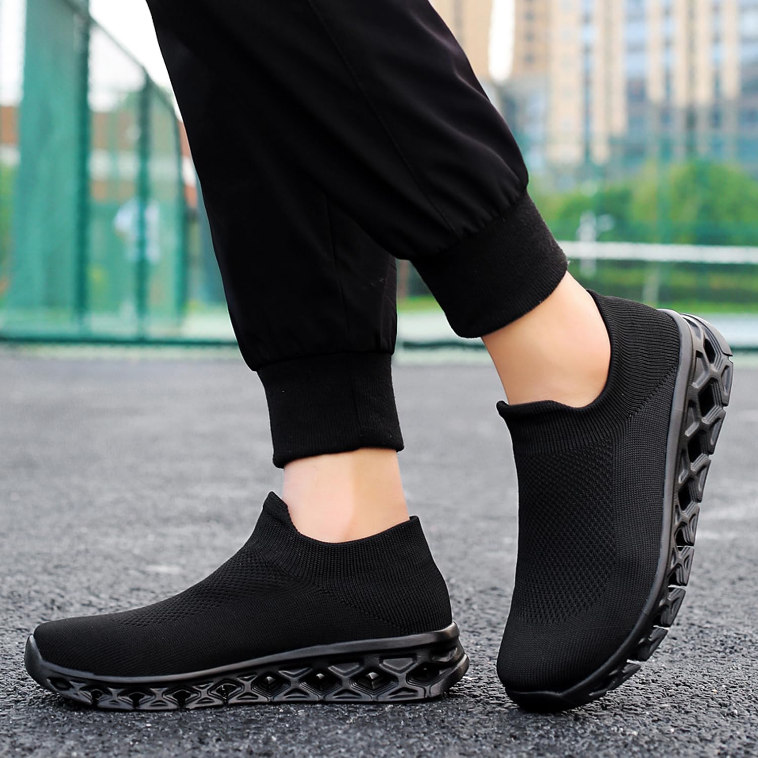 FLARUT Slip-On Running Shoes for Men & Women - Lightweight Breathable Sneakers for Jogging, Walking, Fitness & Casual Wear - Perfect for Gym, Workout, Travel & Everyday Use