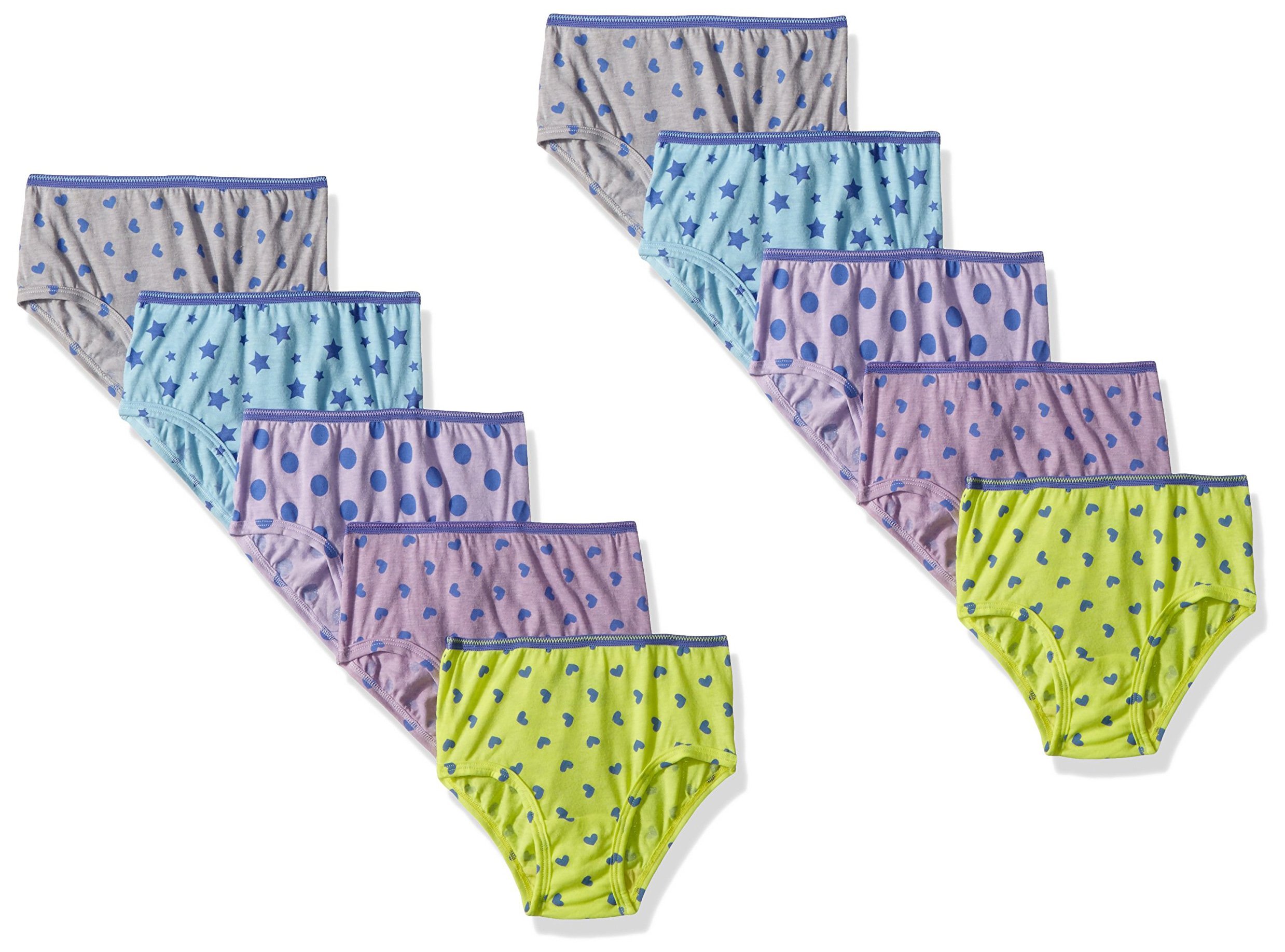 Fruit of the Loom Girls' Ultra Soft Cotton Underwear 10-Pack - Breathable Comfort for Everyday Wear - Perfect for School, Play & Sleep
