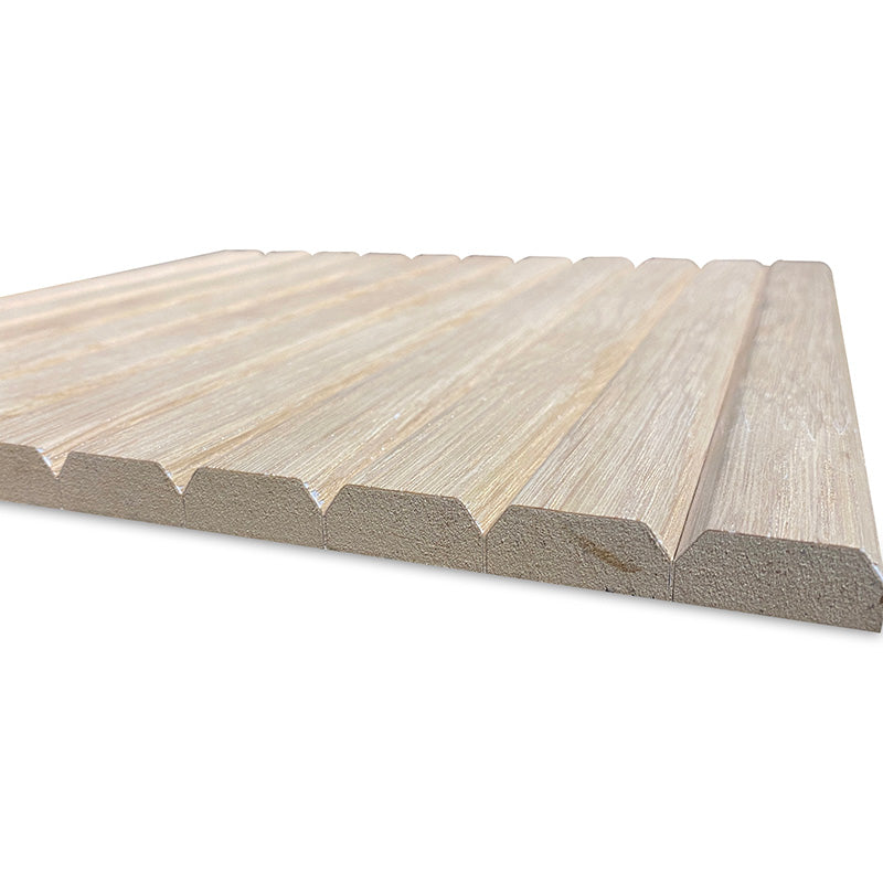 Flexible Wooden Slat Wall Panel - Natural Oak Veneer - 2700mm x 600mm Trapezium Design - Modern Acoustic Room Divider for Home & Office Decor