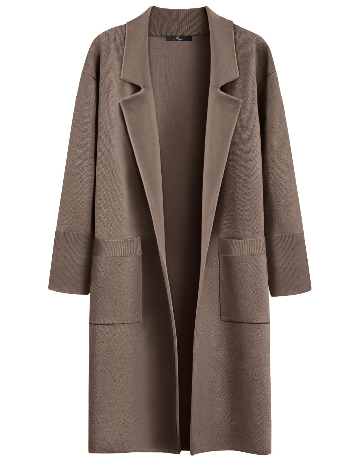 LILLUSORY Women's Oversized Knit Cardigan Sweater Coat - Long Open Front Business Casual Coatigan Jacket for Fall & Winter 2025 | Perfect for Office Wear, Layering & Cold Weather Fashion