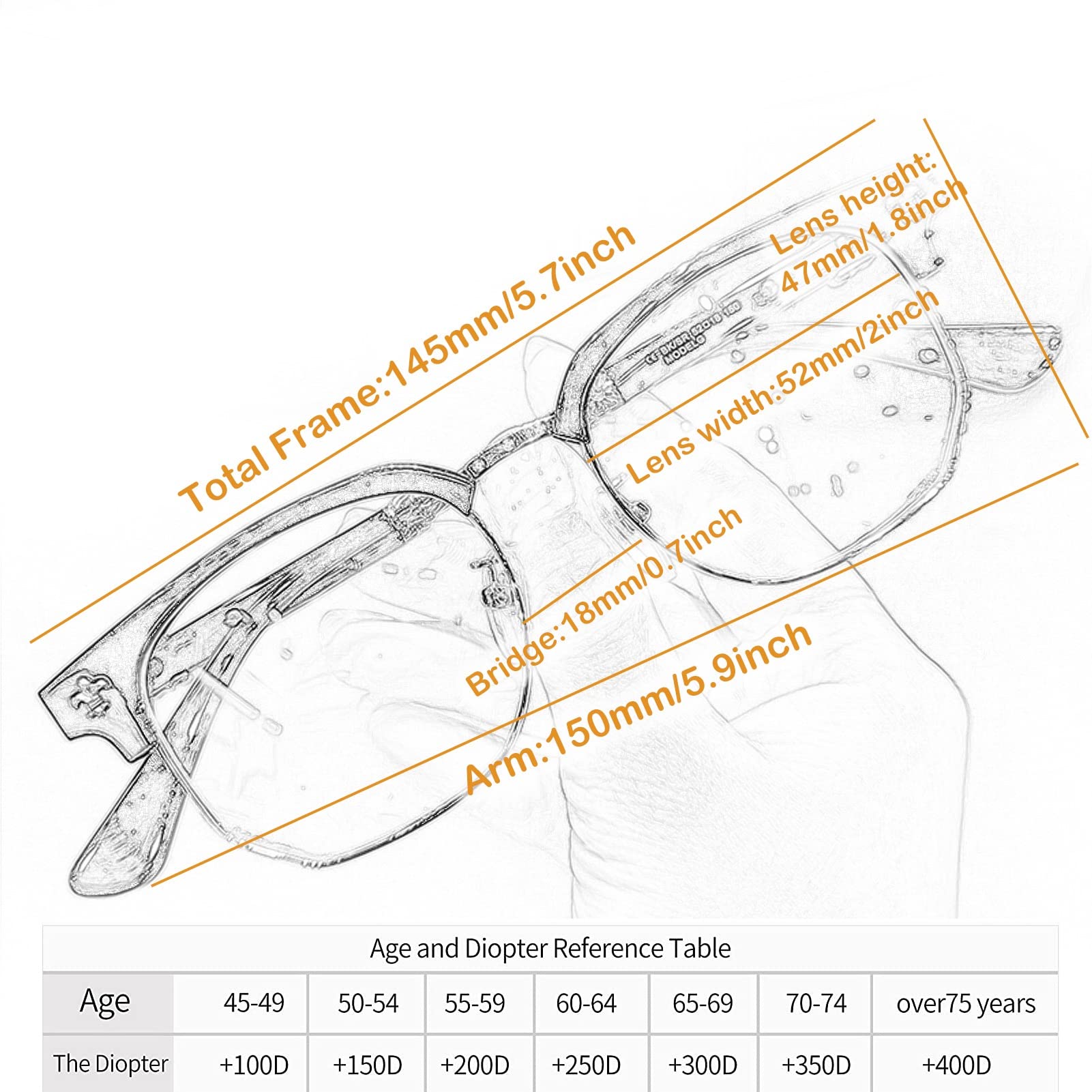 Blue Light Blocking Retro Reading Glasses - Stylish Computer & Gaming Readers with Rhinestone (Silver, 0.5X) - Perfect for Screen Time, Reading & Digital Eye Strain Relief