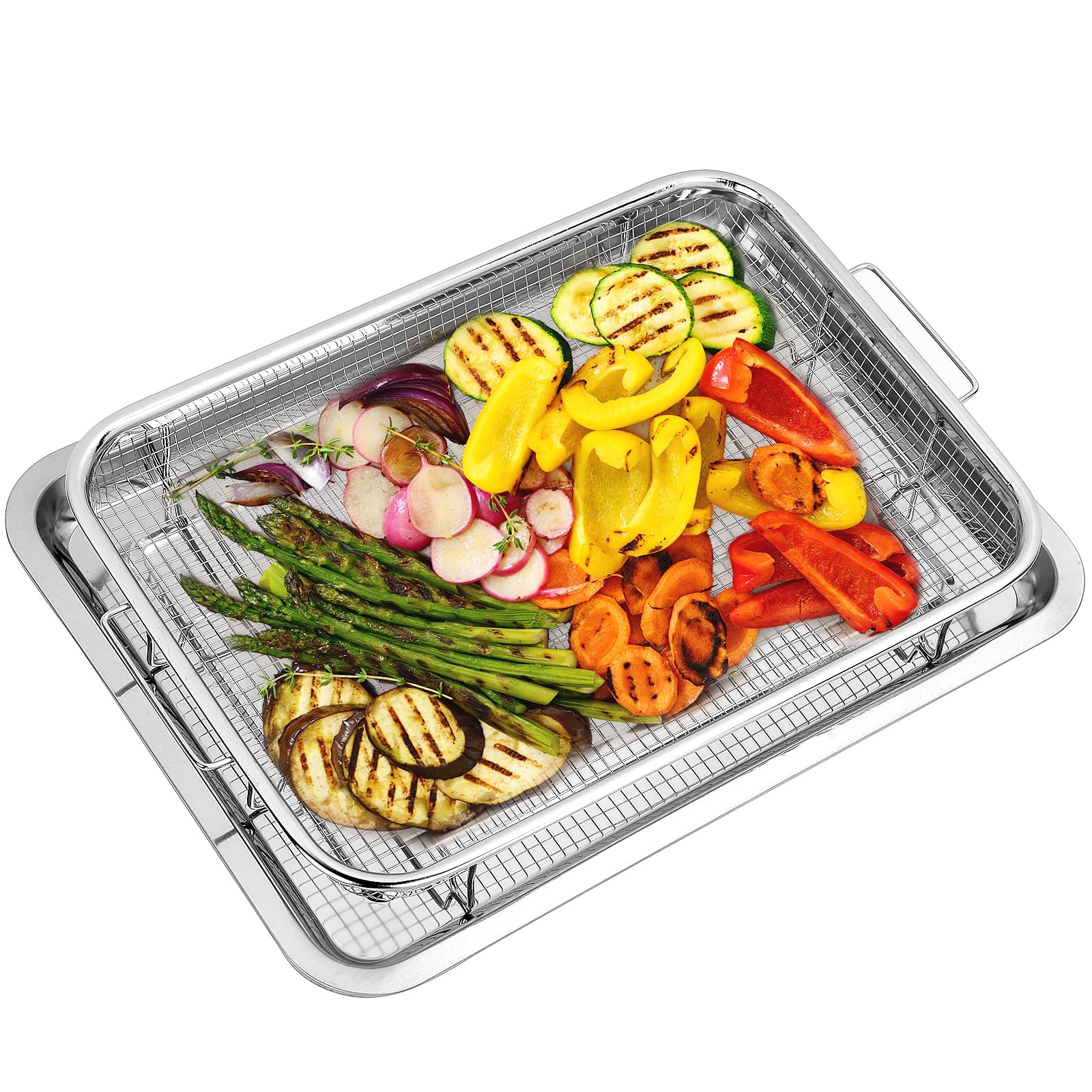 Stainless Steel Air Fryer Basket for Oven - 18.9