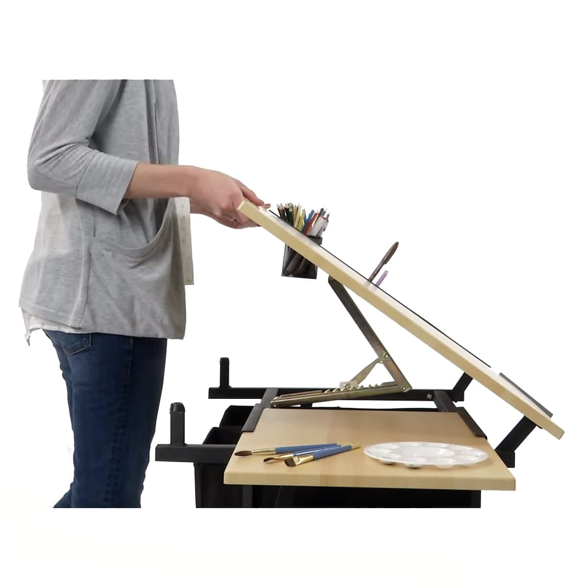 Artist’s Loft Arts and Crafts Creative Center - Adjustable Art Desk with Storage | Perfect for Painting, Drawing & DIY Projects | Kids & Adults Craft Station for Home, Studio or Classroom