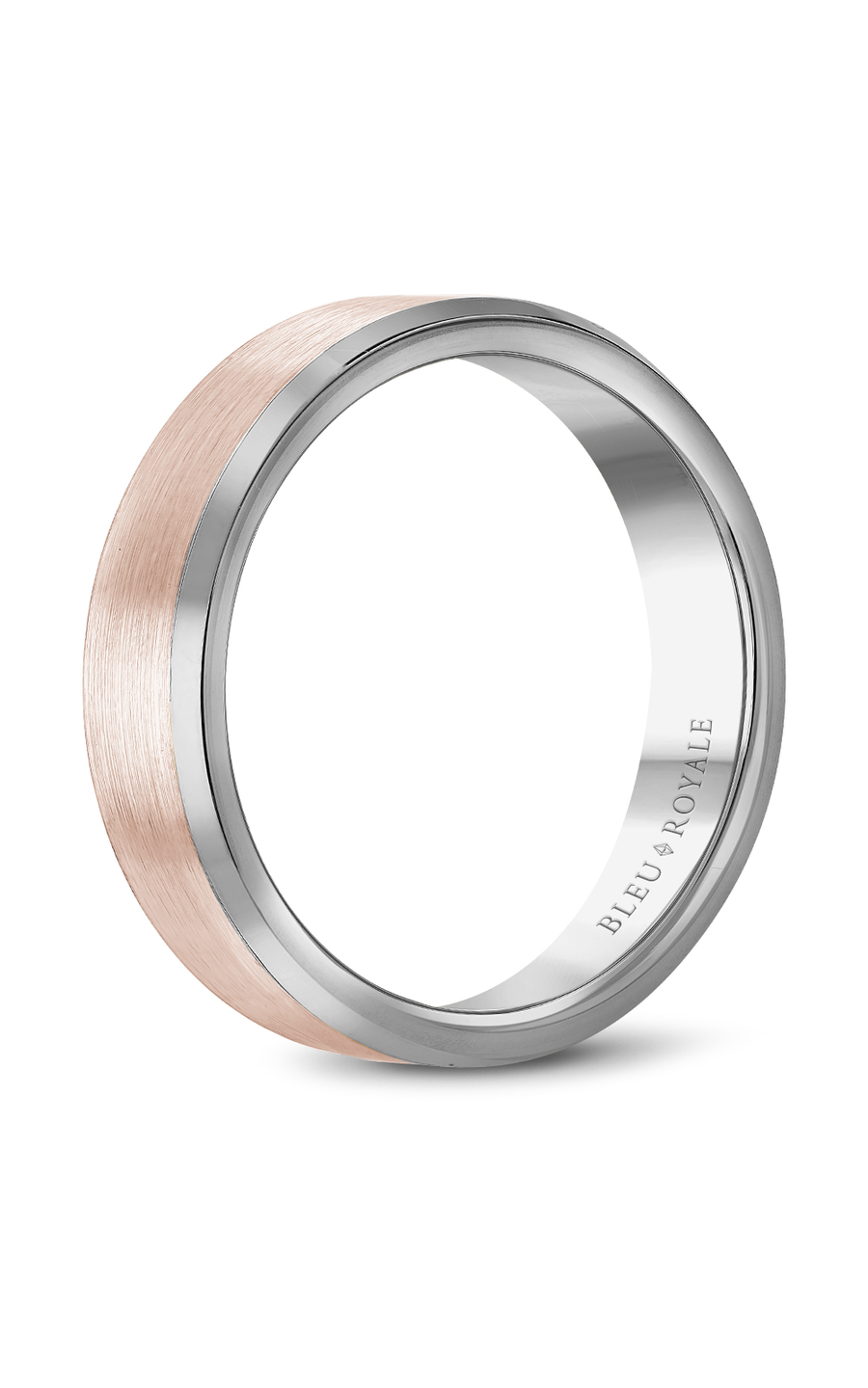 Bleu Royale Men's Wedding Band Ring - 14K White Gold Classic Comfort Fit Wedding Ring for Men - Perfect for Engagement, Anniversary & Special Occasions