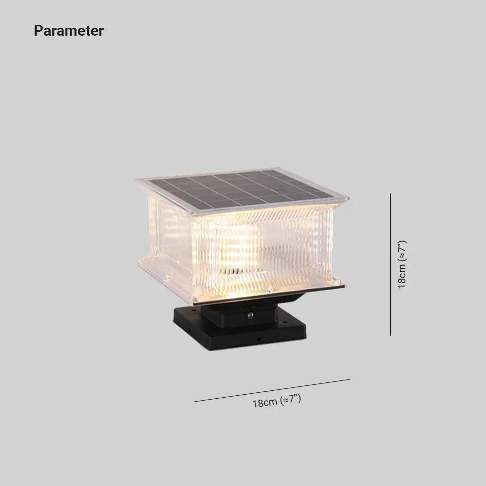 Solar Powered LED Outdoor Pillar Lights - Waterproof Rectangle Design for Garden, Pathway, and Patio Lighting