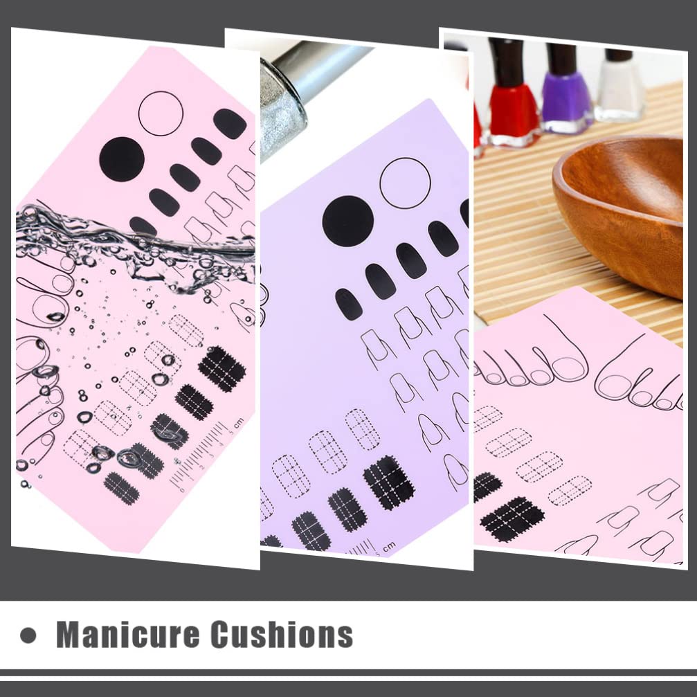 2Pcs Silicone Nail Stamping Plates - Nail Art Practice Mat for Manicure, Nail Polish Coloring & Design Transfer - DIY Nail Sticker Guide Printing Palette - Perfect for Home Salon & Professional Nail Artists