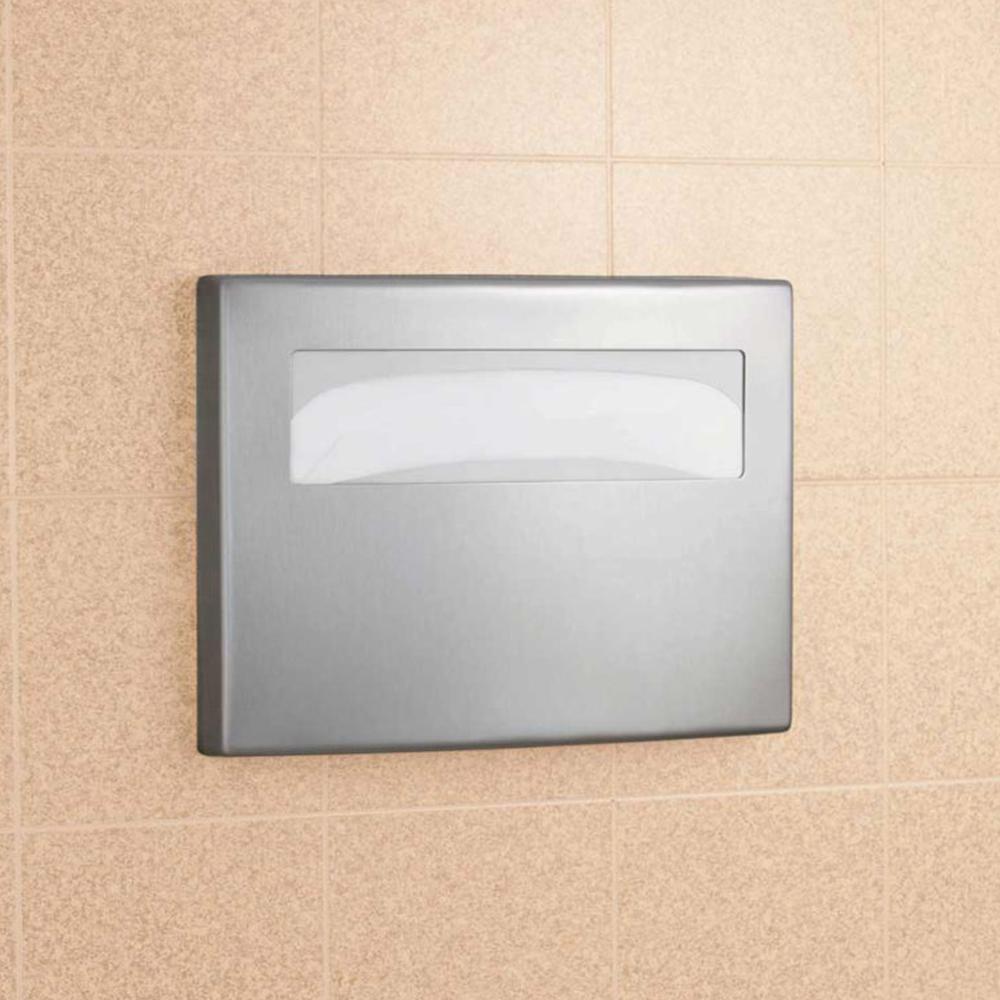 Bobrick B4221 ConturaSeries Seat Cover Dispenser - Surface Mounted Satin Stainless Steel - Ideal for Public Restrooms, Hospitals & Commercial Facilities
