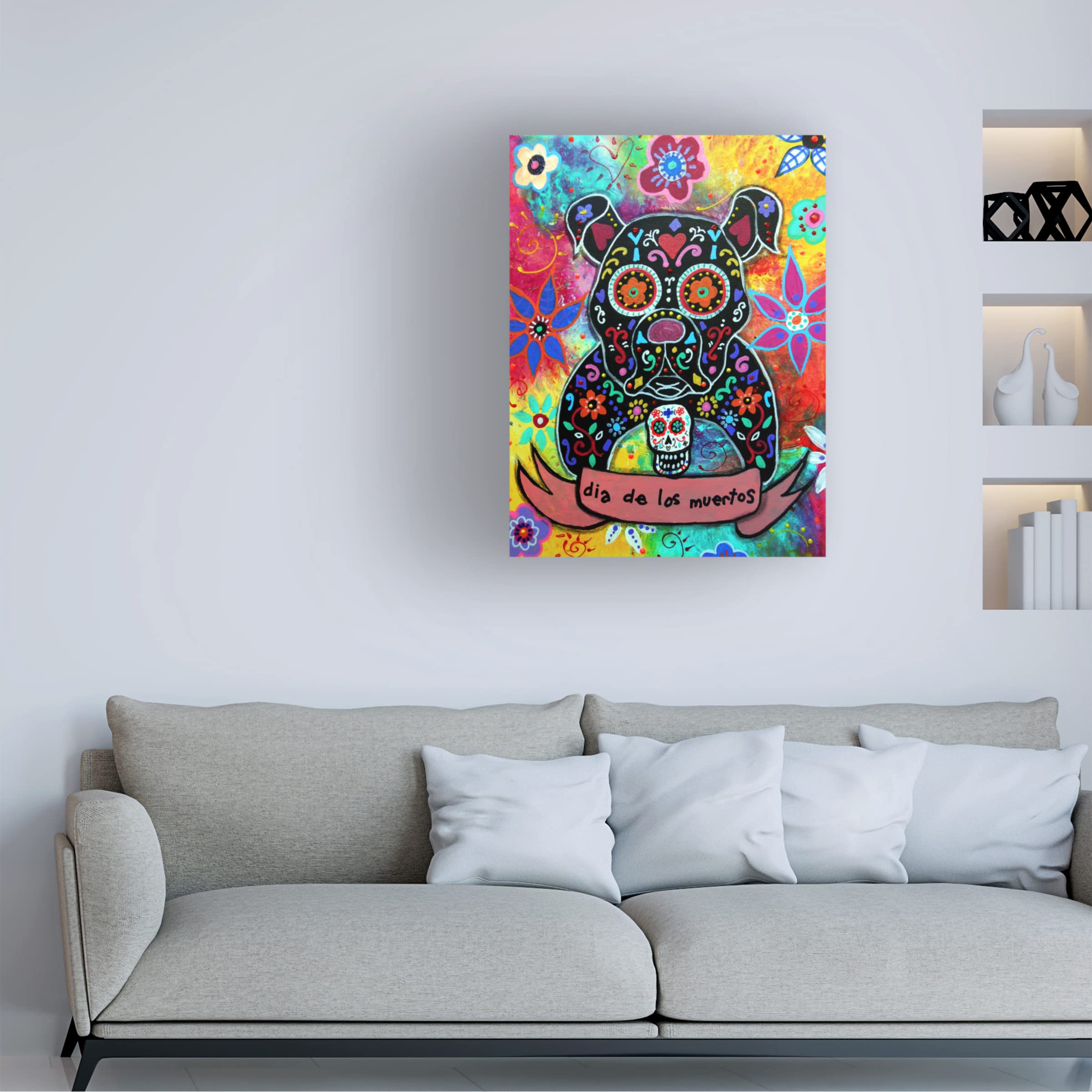 Prisarts 'Bulldog' Canvas Wall Art Print - 14x19 Inches, Modern Home Decor for Living Room, Office & Gifts | Trademark Fine Art Collection