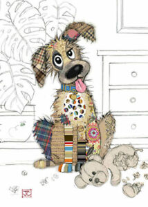 Bug Art Greeting Card - Murphy Mutt Dog Lover Design | Unique Handmade Birthday & Thank You Cards for Pet Owners | Perfect for Dog Adoption Announcements & Canine-Themed Celebrations