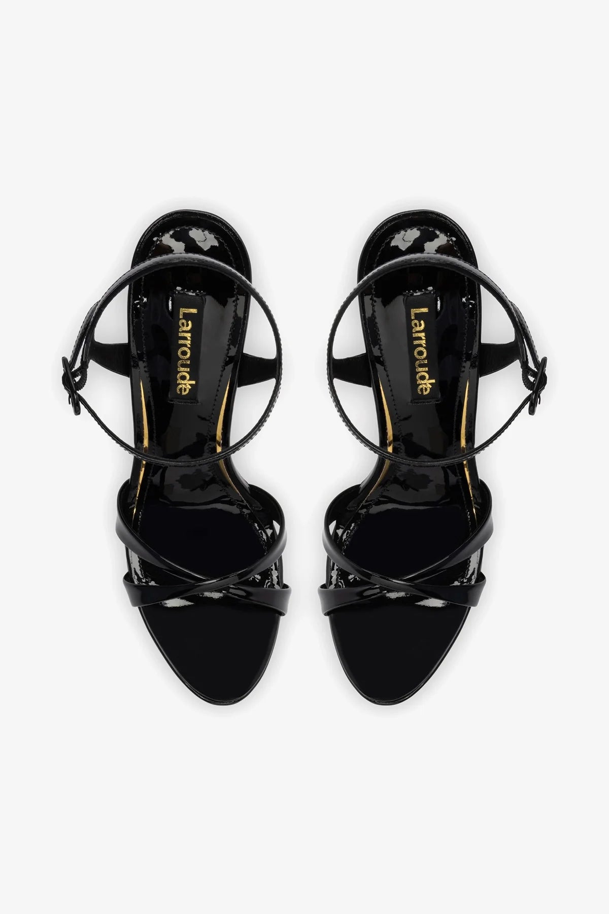 Angelina Black Patent Leather Sandals - Comfortable Women's Dress Sandals for Weddings, Parties & Summer Outfits