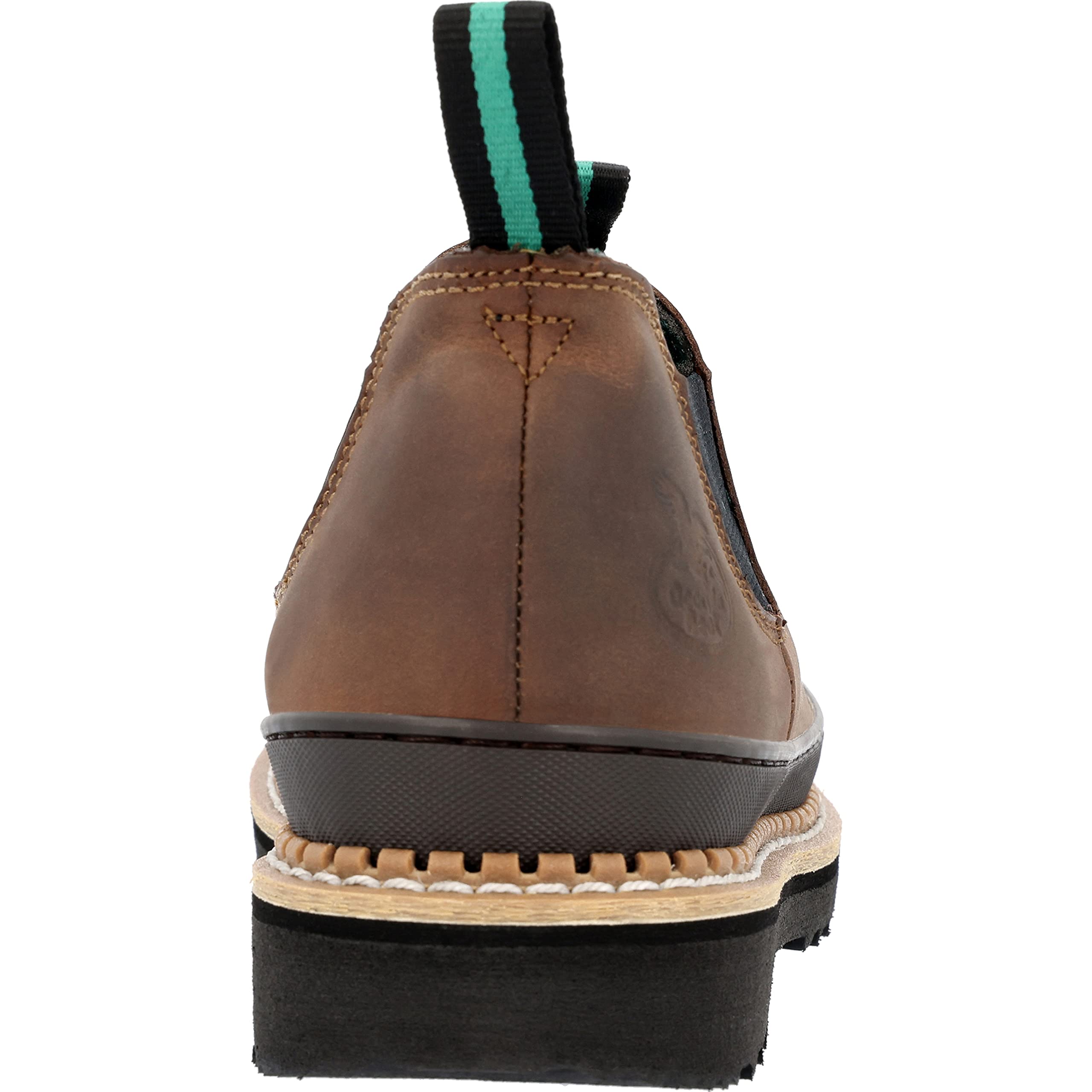 Georgia Giant Romeo Slip-On Work Boots - GR262 | Premium Full-Grain Leather | Non-Slip Oil-Resistant Safety Shoes | Lightweight Comfort | Dark Brown Crazy Horse Leather | Ideal for Construction, Warehouse & Outdoor Work